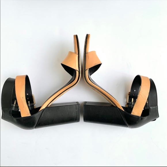 Vince Colorblock Double Ankle Strap Sandals Heels 37 - Picture 7 of 11